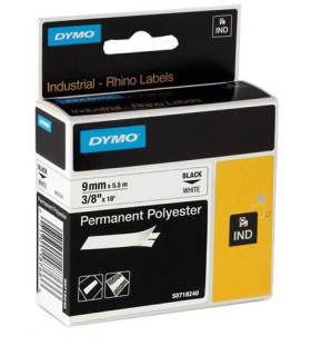 CINTA ROT.DYMO RHINO POLYESTER 9 BLANCO