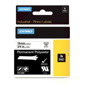 CINTA ROT.DYMO RHINO POLYESTER 19 BLANCO
