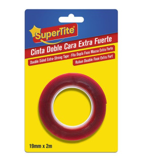 CINTA DOBLE CARA SUPERTITE 2mx19mm FUERT