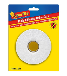 CINTA DOBLE CARA SUPERTITE 5mx18mm