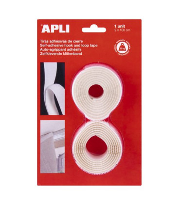 CINTA VELCRO APLI ADHESIVA 2x100 cm BL