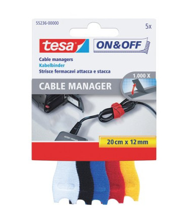 CINTA VELCRO TESA ON&OFF CABLES 5 tiras