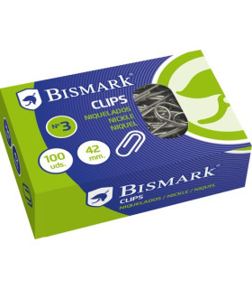 CLIP BISMARK Nº3 (42 mm.) NIQUEL. C/100
