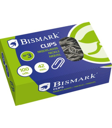 CLIP BISMARK Nº3 (42 mm.) NIQUEL. C/100