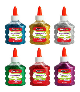 COLA FIXO KIDS GLITTER 100ml SURT. P/1