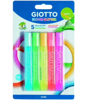 COLA GLITTER GLUE GIOTTO LAPIZ NEON