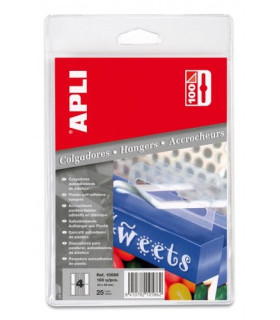 COLGADORES ADHESIVOS 34X48 PLAST. C/100