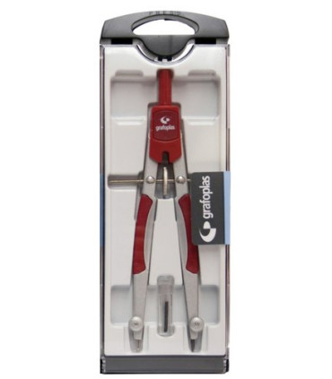 COMPAS GRAFOPLAS MICROMETRICO ROJO