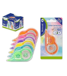 CORRECTOR CINTA BISMARK PASTEL 5x12 m