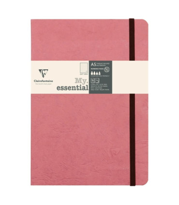 CUADERNO CF. COSIDO A5 96h DOT ROSA