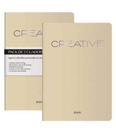CUADERNO DOHE CREATIVE A4 BEIGE