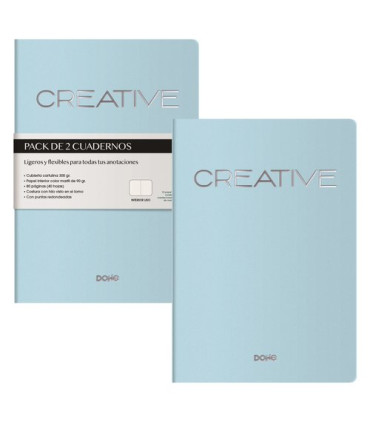 CUADERNO DOHE CREATIVE A5 TURQUESA