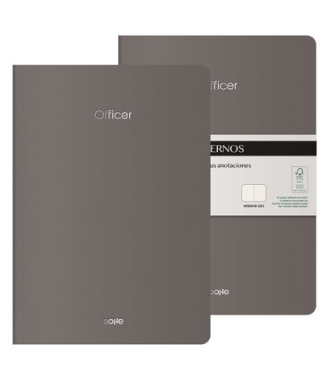 CUADERNO DOHE OFFICER A4 GRIS