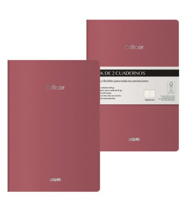 CUADERNO DOHE OFFICER A5 BURDEOS