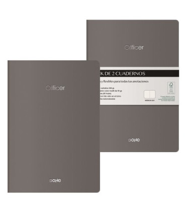 CUADERNO DOHE OFFICER A5 GRIS