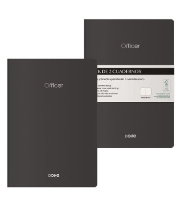 CUADERNO DOHE OFFICER A5 NEGRO