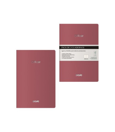 CUADERNO DOHE OFFICER A6 BURDEOS
