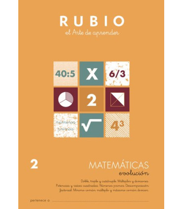 CUADERNO RUBIO A4 MATEMATIC. EVOLUCION 2