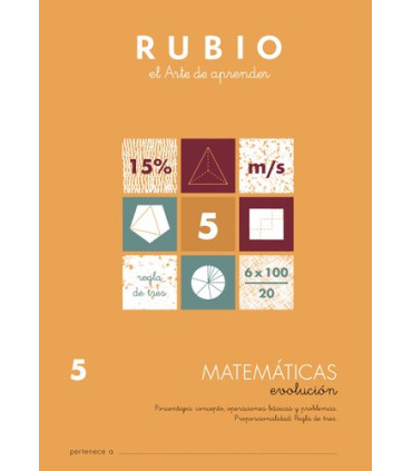 CUADERNO RUBIO A4 MATEMATIC. EVOLUCION 5