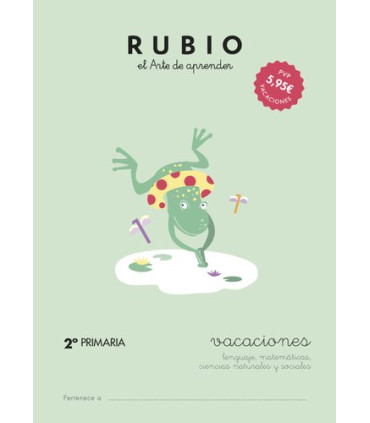 CUADERNO RUBIO A4 VACACIONES 2º PRIMARIA
