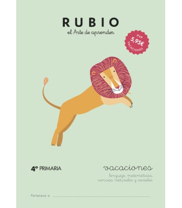 CUADERNO RUBIO A4 VACACIONES 4º PRIMARIA