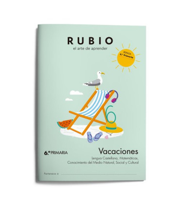 CUADERNO RUBIO A4 VACACIONES 6º PRIMARIA