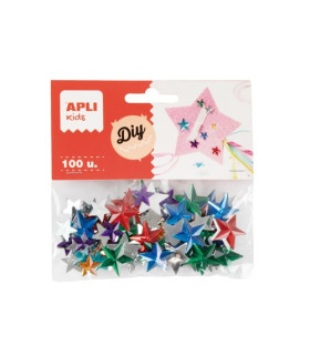 DIAMANTES ACRIL. APLI ESTRELLAS B/100