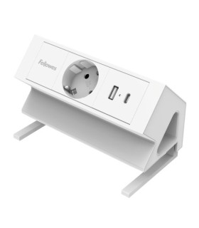 ENCHUFE ADAPTADOR  FELLOWES 1 SAL+2 USB(