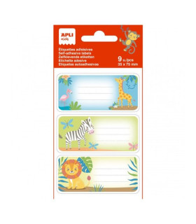 ETIQUETA ESCOLAR APLI 75x35 SAVANA B/9