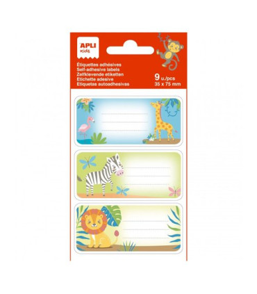 ETIQUETA ESCOLAR APLI 75x35 SAVANA B/9