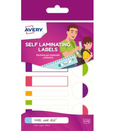 ETIQUETA ESCOLAR AVERY COL.FLUO SUR.B/24