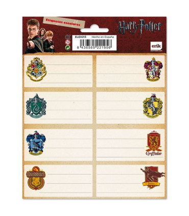 ETIQUETA ESCOLAR ERIK 8x4 HARRY POTTER