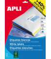 ETIQ.IMP.APLI 13883 25h A4 BLANCA Ø40mm