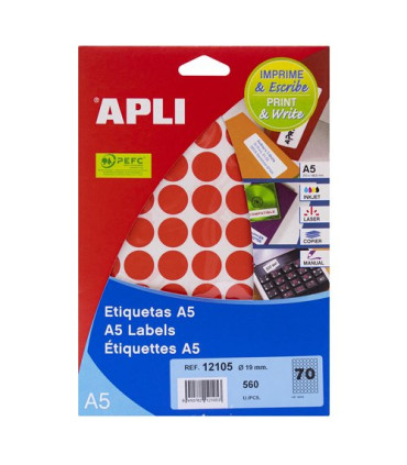 ETIQ.IMP.APLI 12105 8h A5 ROJA.REDON.Ø19