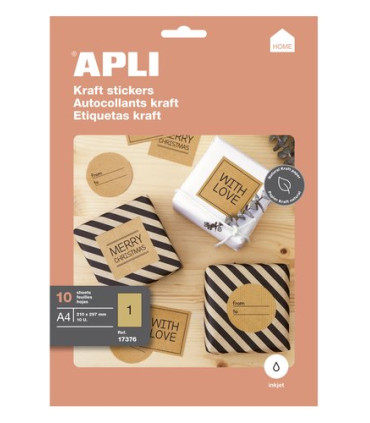 ETIQUETAS ADH.IMPR.APLI KRAFT A4 C/10