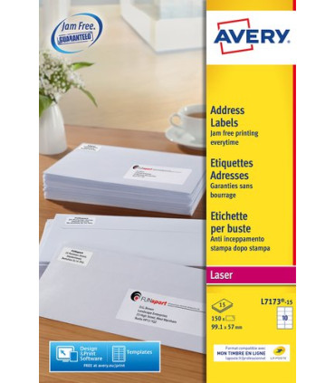 ETIQ.IMP.AVERY L7173 15h A4 99,1x57