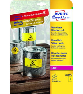 ETIQ.IMP.AVERY L6127 8h A4 AMAR.99,1x13