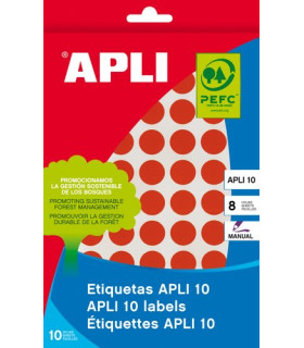 ETIQ.MAN.BOLSA APLI 02756 CL.ROJO 25x40