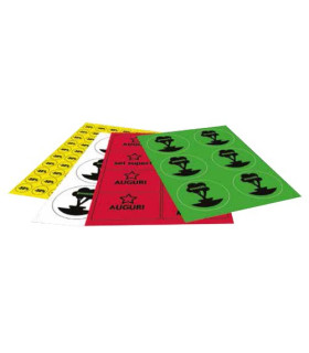ETIQ.MAN.TICO BL/FLUOR SURT. PACK DE 10