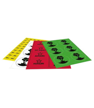 ETIQ.MAN.TICO BL/FLUOR SURT. PACK DE 10