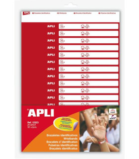 ETIQUETAS APLI BRAZALETES IDENTIF. 2 hj.