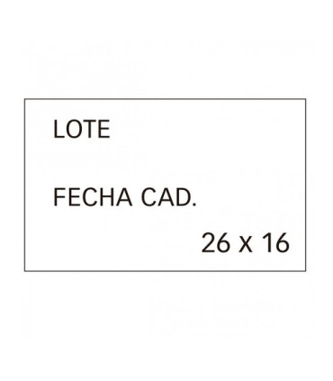 ETIQ.PRECIOS APLI 26x16 LOTE+CADUCIDAD