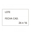 ETIQ.PRECIOS APLI 26x16 LOTE+CADUCIDAD