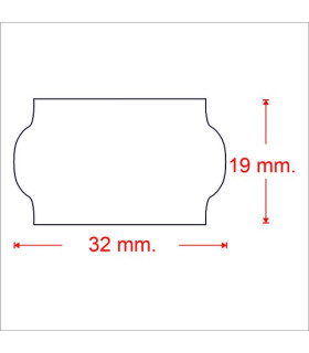 ETIQ.PRECIOS METO Nº1 REM.32x19 BLANCA