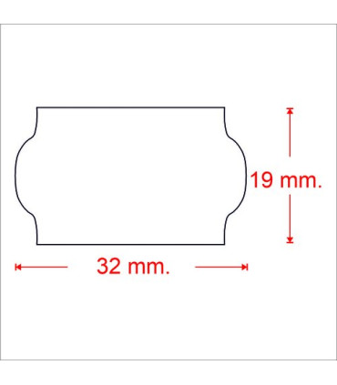 ETIQ.PRECIOS METO Nº1 REM.32x19 BLANCA
