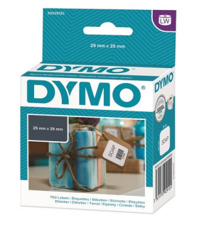 ETIQ.DYMO LW  25x25mm RL.750 ADHESIVO