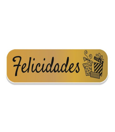 ETIQ.REG. R.250 FELICIDADES ORO