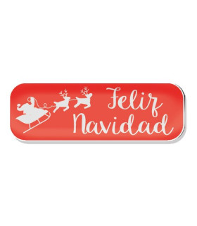 ETIQ.REG. R.250 FELIZ NAVIDAD ROJO