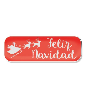 ETIQ.REG. R.250 FELIZ NAVIDAD ROJO