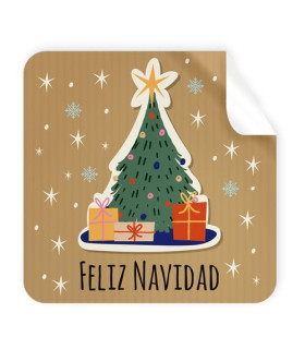 ETIQ.REG. R.250 CUADR. FELIZ NAVIDAD ARB
